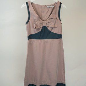 See by Chloe SS/11 Mauve Bow-Front Two-Tone Sateen Dress